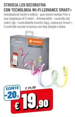 DPiù Striscia LED decorativa con tecnologia Wi-Fi Ledvance Smart+ offerta