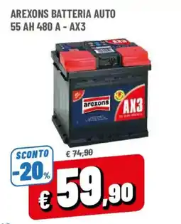DPiù Arexons batteria auto AX3 offerta