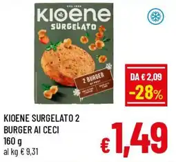Famila Market Kioene surgelato 2 burger ai ceci offerta