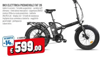 Bici elettrica pieghevole fat 20