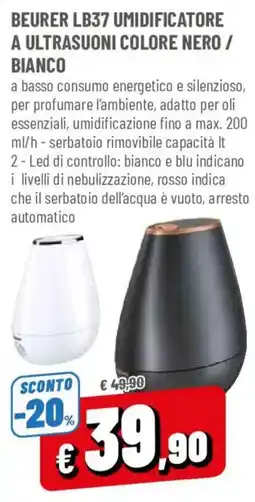 DPiù Beurer umidificatore a ultrasuoni offerta