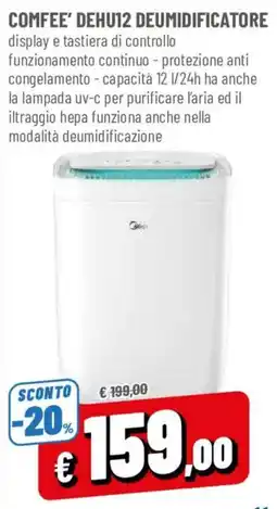DPiù Comfee' dehumidificatore offerta