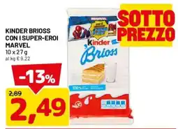 DPiù Kinder Brioss con i super-eroi Marvel offerta
