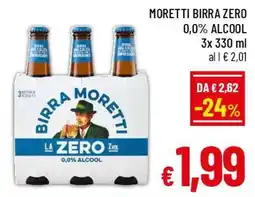 Famila Market Birra Moretti La Zero offerta