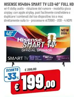 DPiù Hisense SMART TV offerta
