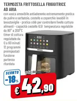 DPiù Termozeta frittosella friggitrice ad aria offerta