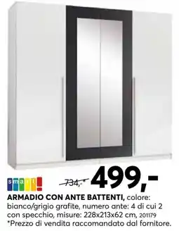 Dipo Arredamenti smart! ARMADIO CON ANTE BATTENTI offerta