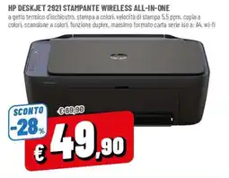 Famila Market HP Deskjet 2921 stampante wireless all-in-one offerta