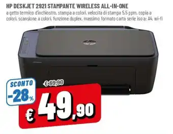 HP Deskjet 2921 stampante wireless all-in-one