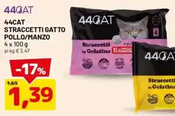 DPiù 44CAT Straccetti Gatto Pollo/Manzo offerta