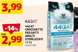 DPiù 44CAT crocchette per gatti adulti sterilizzati offerta