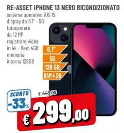 DPiù iPhone 13 nero offerta
