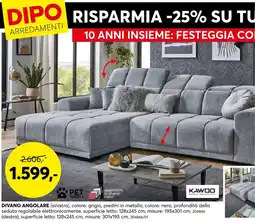 Dipo Arredamenti Divano angolare Kawoo offerta