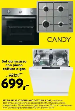 Dipo Arredamenti Candy Set da incasso con piano cottura a gas offerta