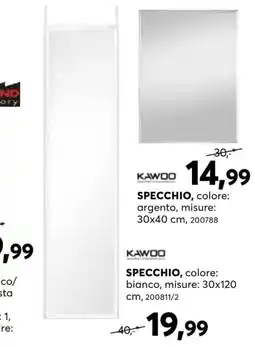 Dipo Arredamenti Specchio, colore: argento offerta