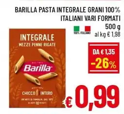 Famila Market Barilla pasta integrale grani 100% italiani offerta