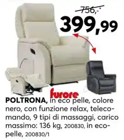 Dipo Arredamenti Poltrona in eco pelle offerta