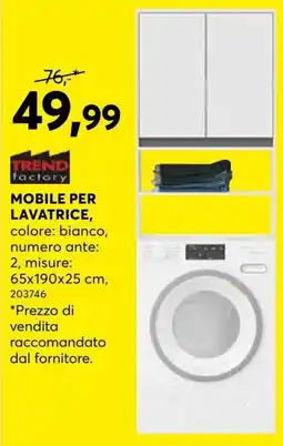 Dipo Arredamenti Mobile per lavatrice Trend Factory offerta