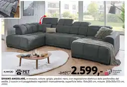 Dipo Arredamenti Divano angolare Kawoo offerta