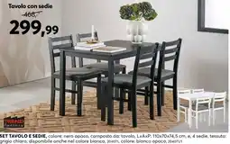 Dipo Arredamenti Tavolo con sedie Trend Factory offerta