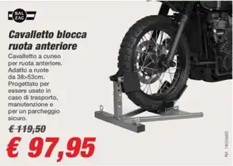 Cavalletto blocca ruota anteriore Balzac