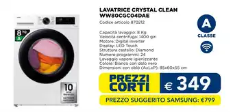 Lavatrice Crystal Clean Samsung