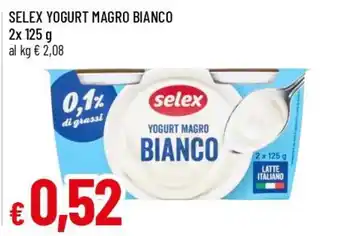 Selex yogurt magro bianco