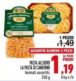 Spesa Facile Conad Pasta all'uovo La Pasta di Camerino offerta
