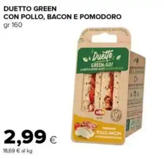 Duetto Green con pollo, bacon e pomodoro