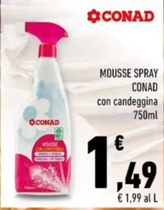 Mousse spray con candeggina