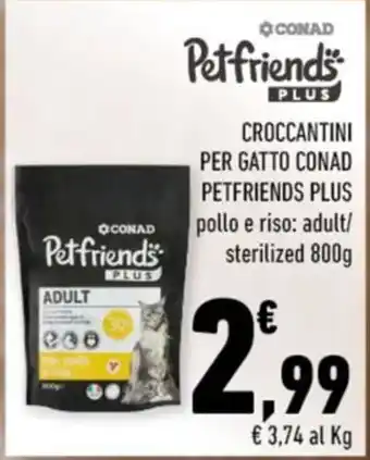 Crocchettini per gatto Conad Petfriends Plus