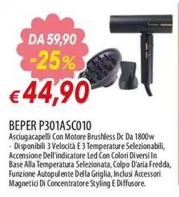 Famila Superstore Asciugacapelli Beper offerta