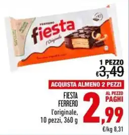 Spesa Facile Conad Fiesta Ferrero l'originale offerta