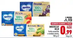 Spesa Facile Conad Omogeneizzati Mellin frutta assortita o verdura mista offerta