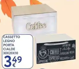 Le Mille Cassetto legno porta cialde offerta