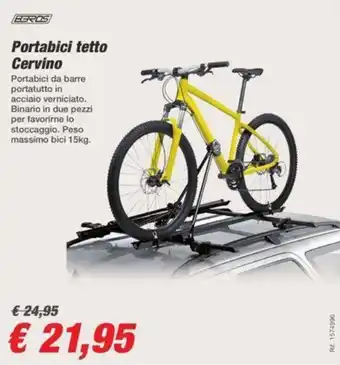 Portabici tetto Cervino