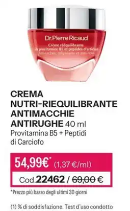 Stanhome Dr.Pierre Ricaud Crema Nutri-Riequilibrante Antimacchie Antirughe offerta