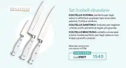Stanhome Set 3 coltelli Brandani offerta