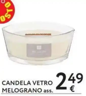 Candela vetro melograno