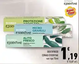 Conad Dentifricio Conad Essentiae offerta