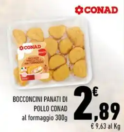 Conad Bocconcini panati di pollo Conad al formaggio offerta