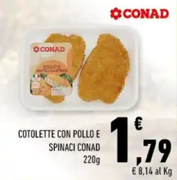 Conad Cotolette con pollo e spinaci Conad offerta