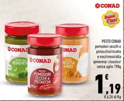 Conad Pesto Conad pomodori secchi e pistacchi offerta