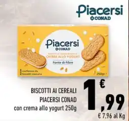 Conad Biscotti ai cereali Piacersi Conad offerta