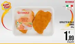Spesa Facile Conad Cotolette di pollo Conad offerta