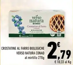 Conad Crostatine al farro biologiche verso natura conad al mirtillo offerta