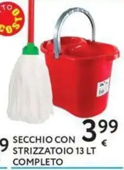 Le Mille Secchio con strizzatoio 13 LT completo offerta