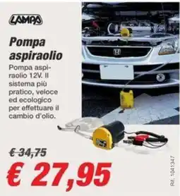 Bep's Pompa aspiraolio Lampa offerta