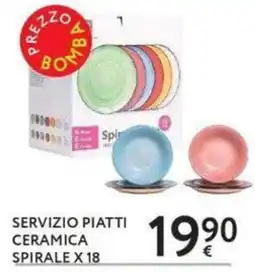 Le Mille Servizio piatti ceramica spirale offerta