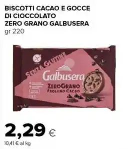 Tigre Amico Biscotti cacao e gocce di cioccolato zero grano Galbusera offerta